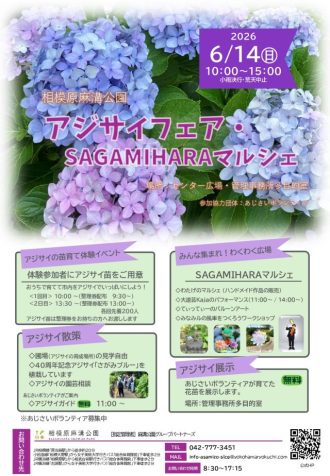 主催イベント:アジサイフェア・SAGAMIHARAマルシェ【6月14日(日曜日)】の画像