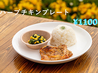 ハーブチキンプレート（ライス付）の写真