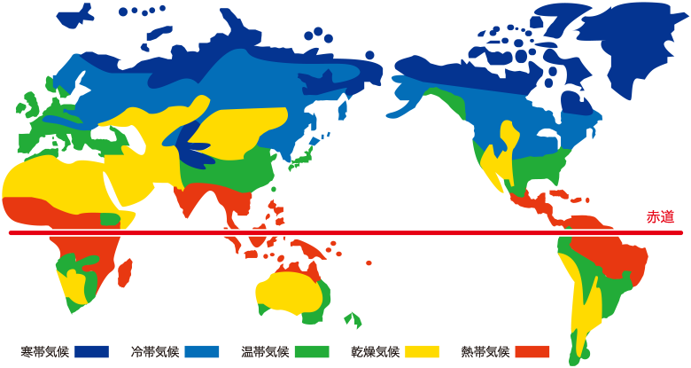 世界の気候区分図