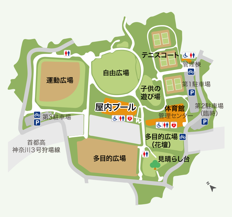 清水ケ丘公園内マップ